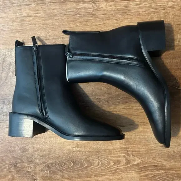 NEW Everlane The City Boot In Black Leather Size 8 - Picture 6 of 9